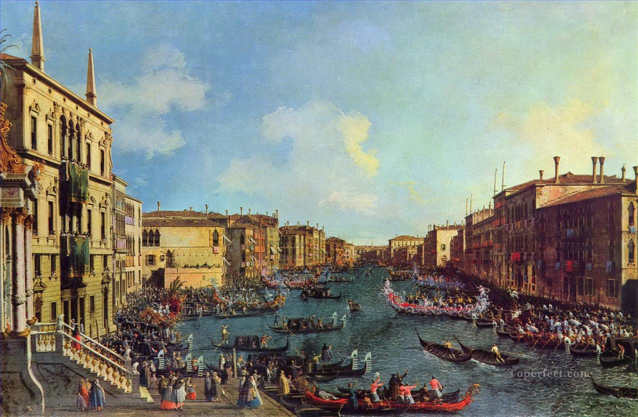 a regatta on the grand canal Canaletto Oil Paintings